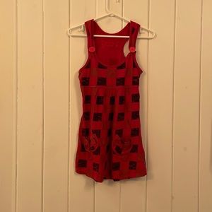 Red and black checkered tank/dress.